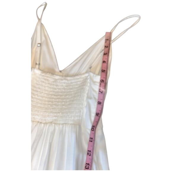 New Abercrombie & Fitch Fully Lined Pure White Tiered Midi Sundress XXS - Picture 6 of 11